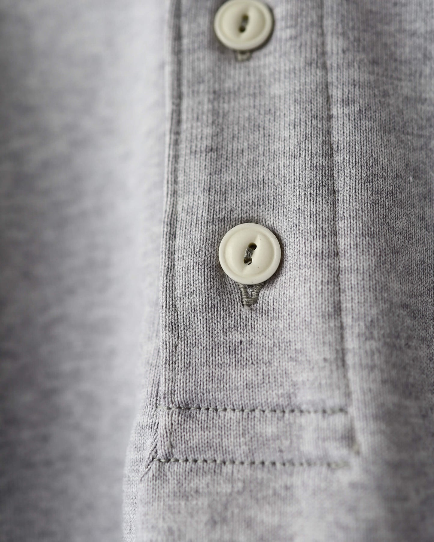 POLO COLLAR HUGE ORGANIC COTTON HEAVY FLEECE "ASH GRAY"