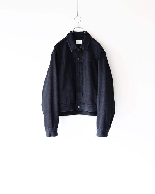 Type 004 Common Jacket "Black On Both Sides Marble Wash"