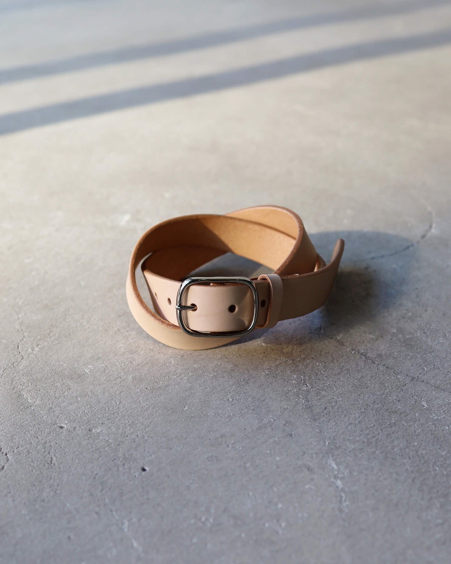 LEATHER BELT "BEIGE"