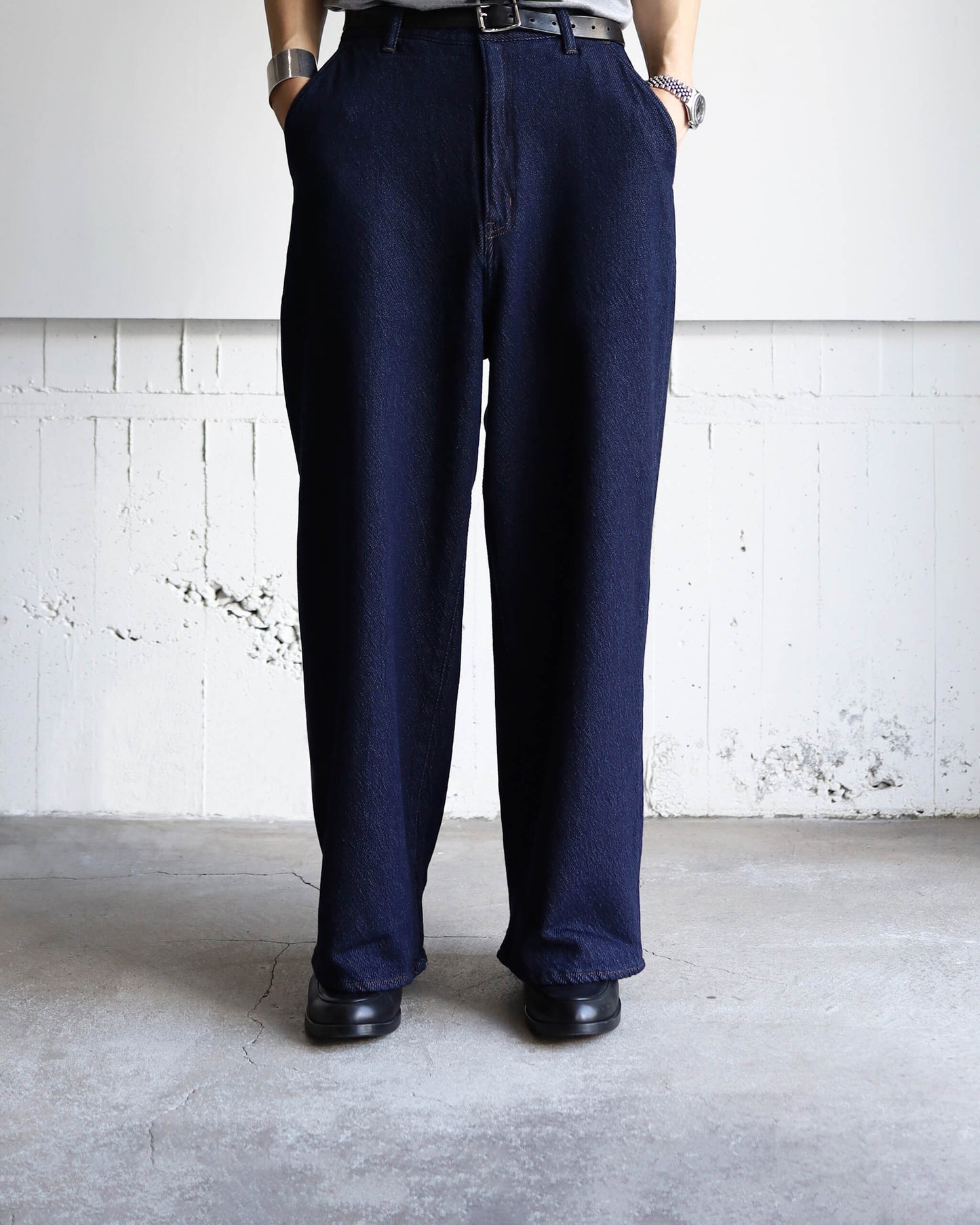 LOOSE DENIM PANTS "INDIGO"