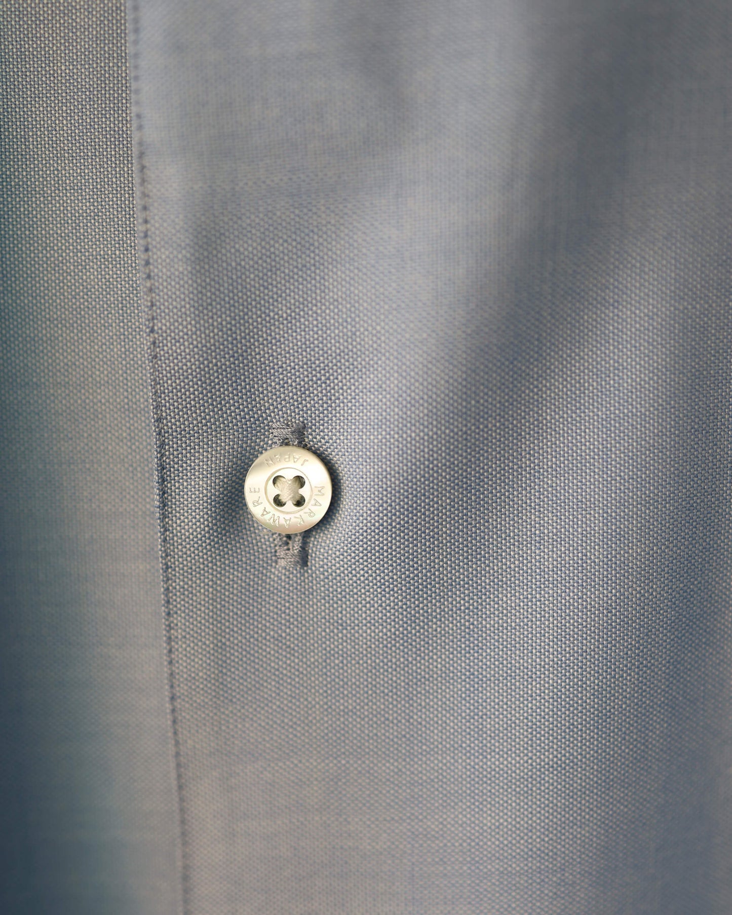 ITALIAN OPEN COLLAR SHIRT SUPER 160s WASHABLE WOOL OXFORD "SAXE"