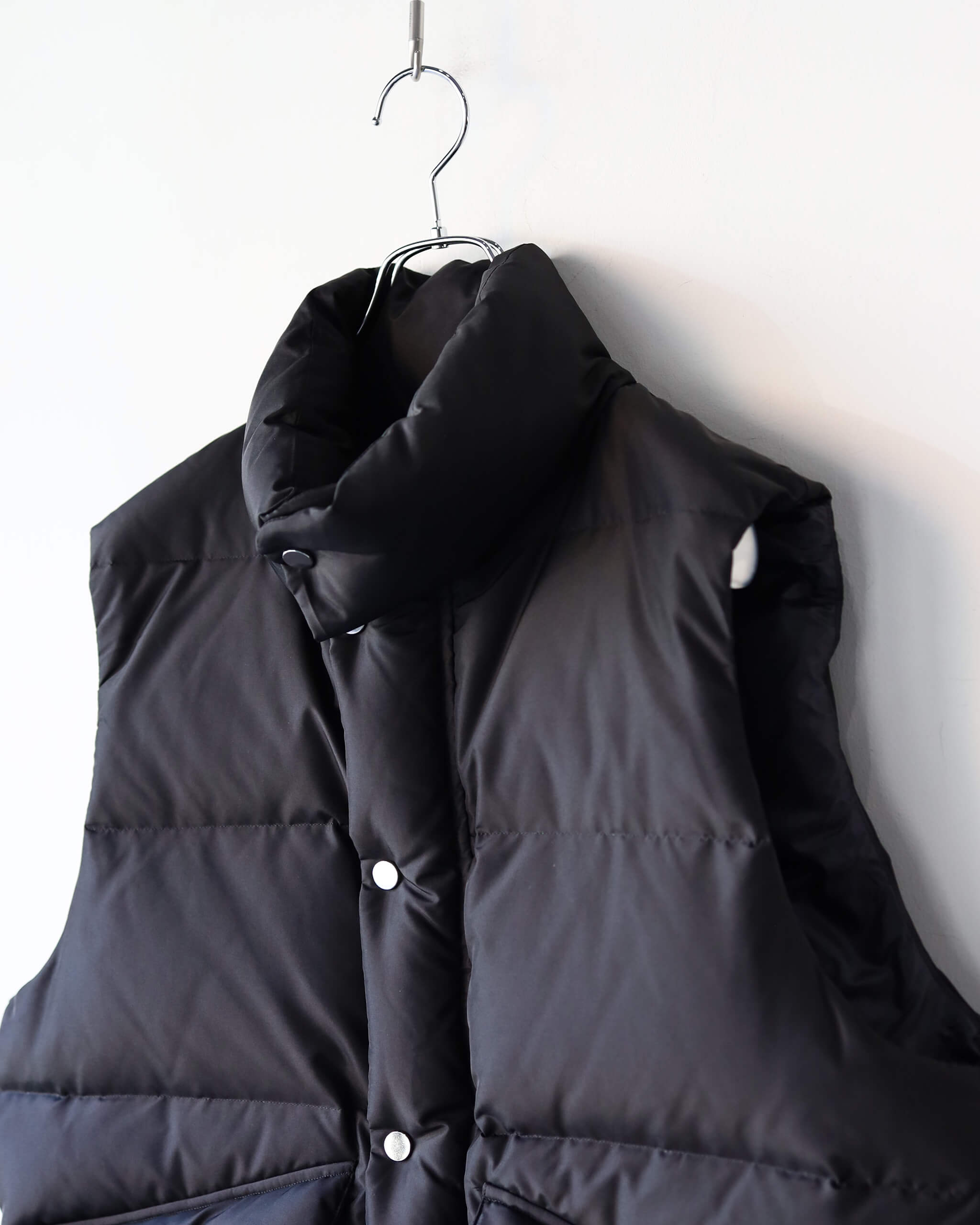 MARKAWARE SILK DOWN VEST SILK TAFFETA 