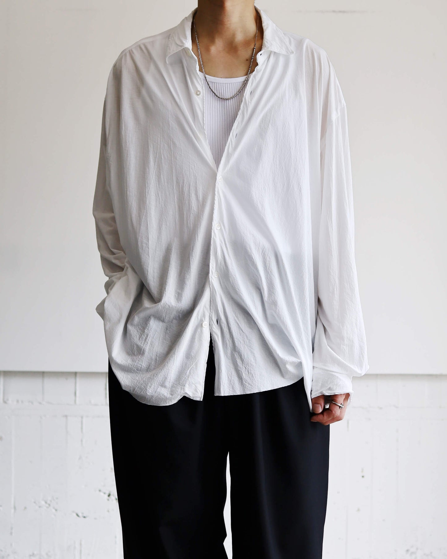 46G Artisan Shirt "WHITE DYE"