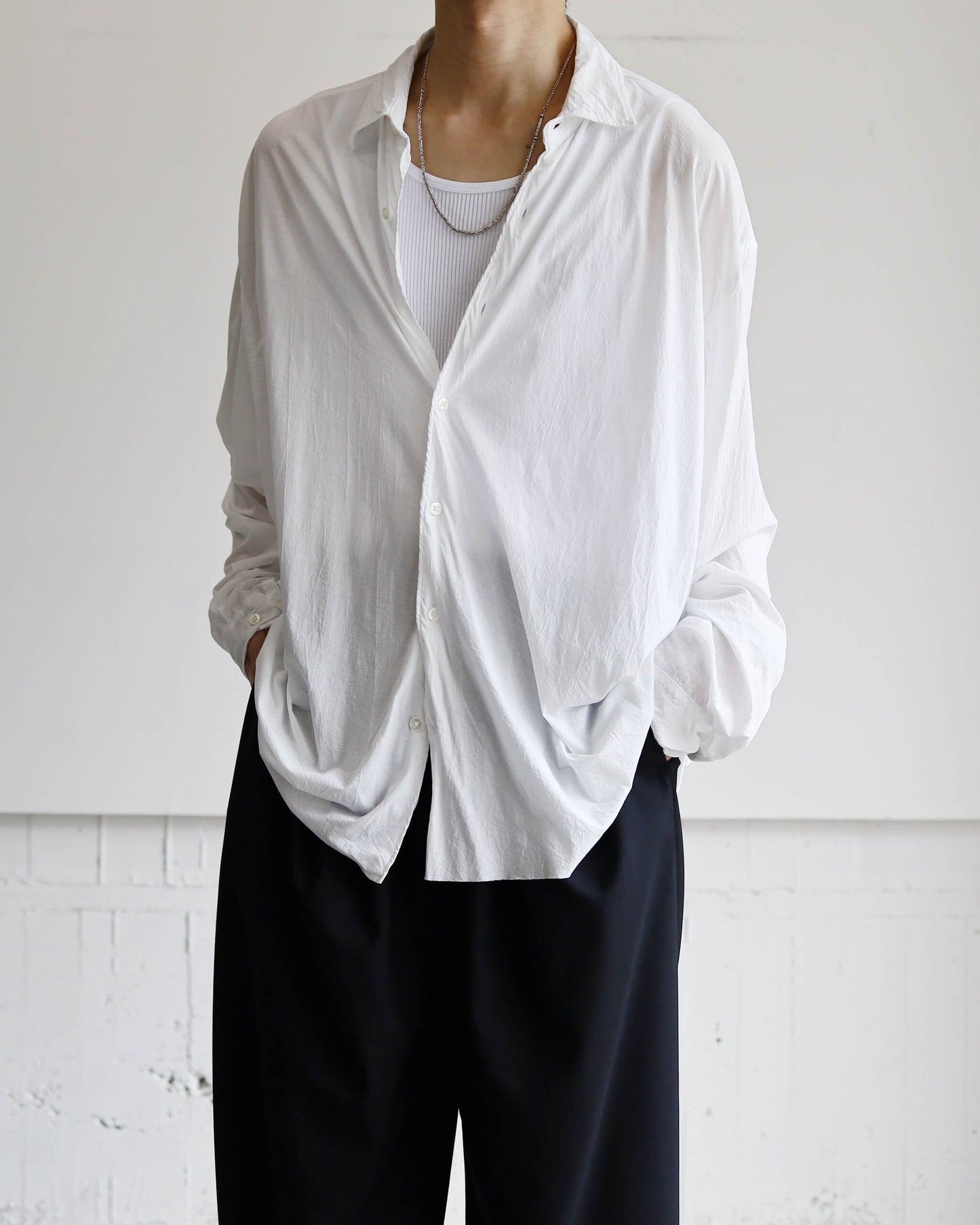 46G Artisan Shirt "WHITE DYE"