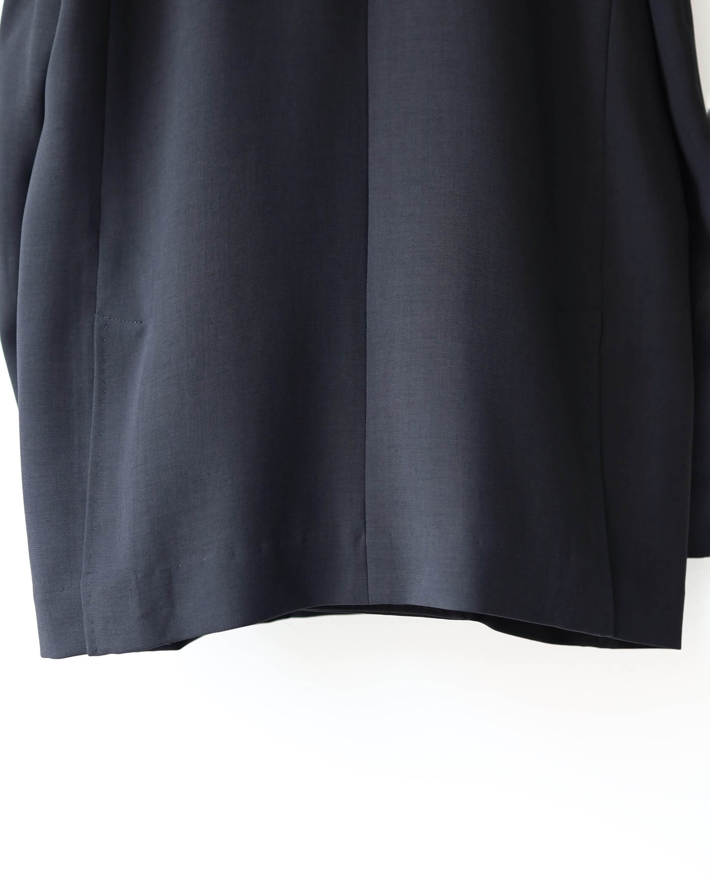MELANGE TWILL DOUBLE BREASTED JACKET "BLACK"