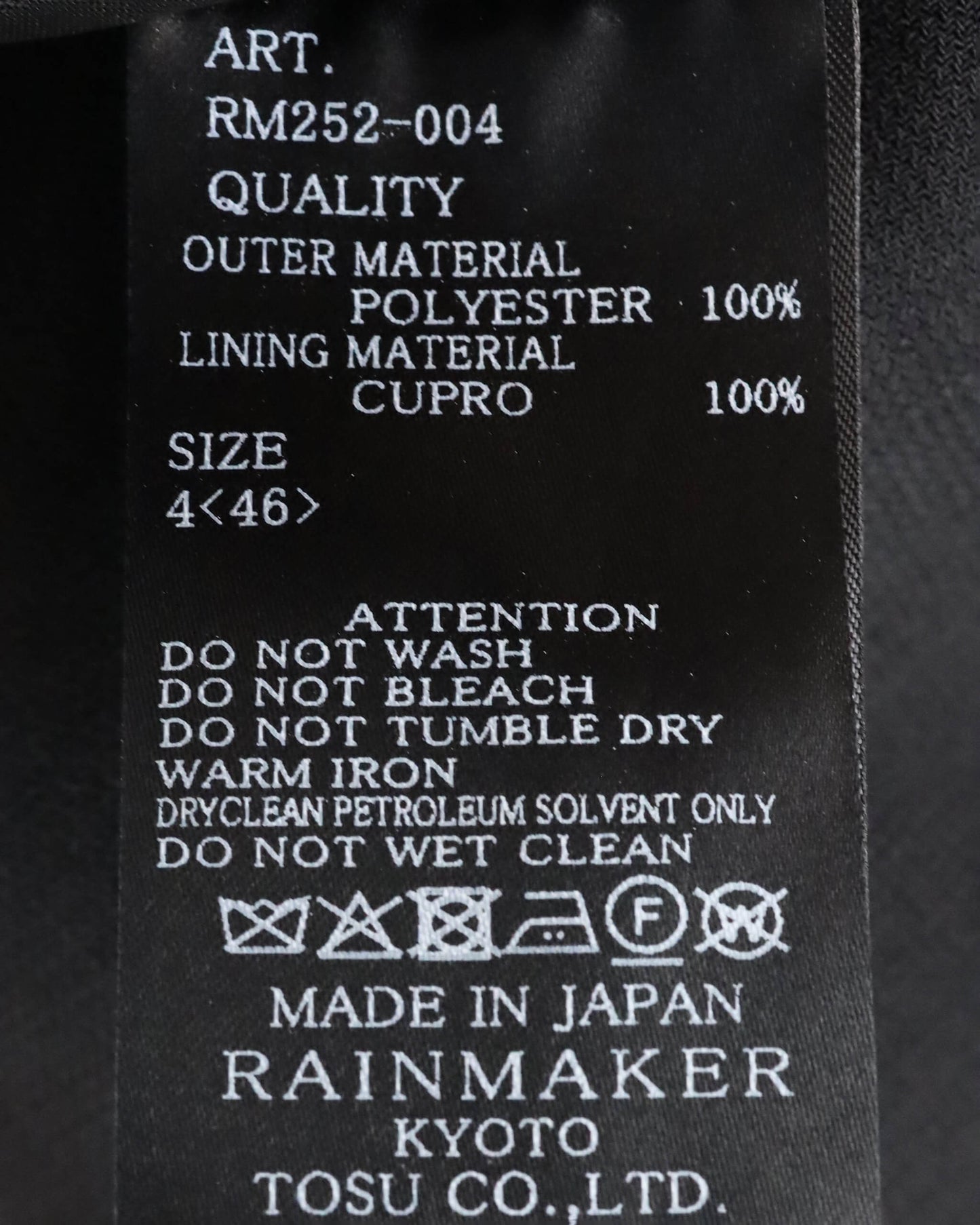 MELANGE TWILL DOUBLE BREASTED JACKET "BLACK"