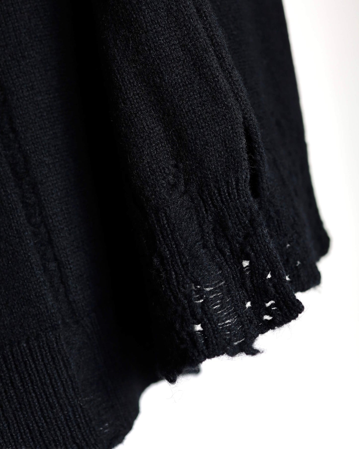 CHUNKY WOOL CASHMERE / CHUNKY CREW "BLACK"