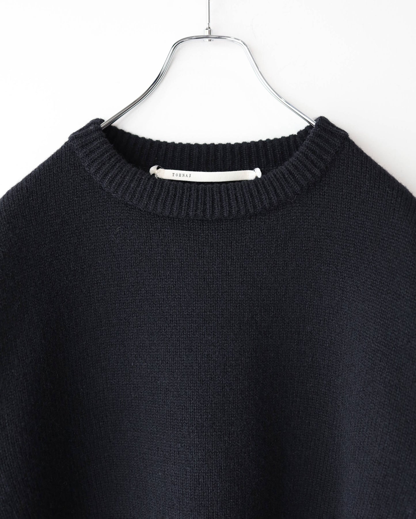 CHUNKY WOOL CASHMERE / CHUNKY CREW "BLACK"