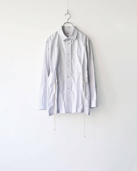 EMBROIDERY CHECK SHIRTS "BLACK STRIPE"