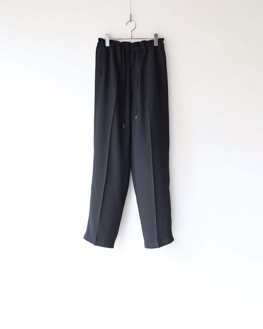 MELANGE TWILL DOUGI PANTS "BLACK"