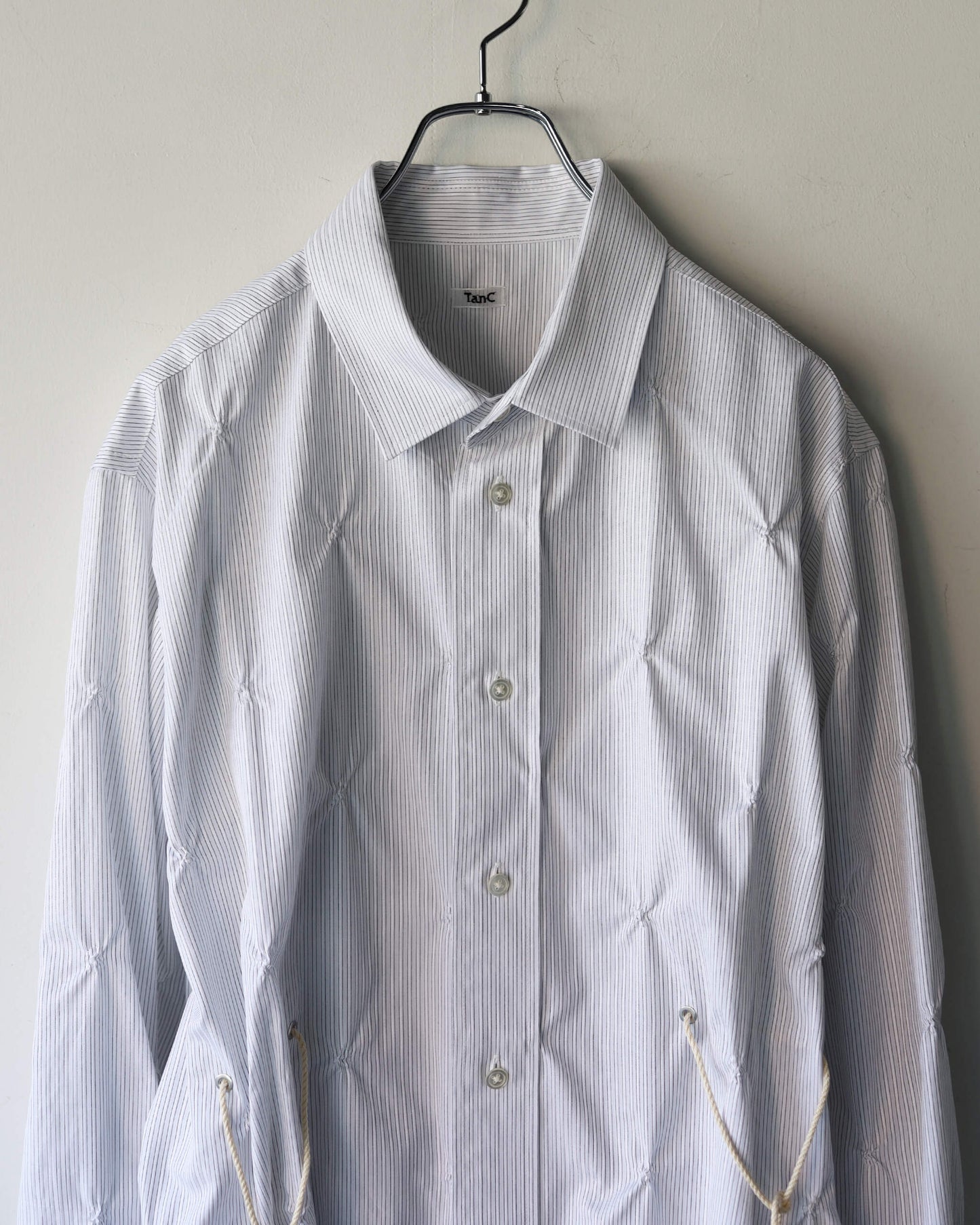 EMBROIDERY CHECK SHIRTS "BLACK STRIPE"