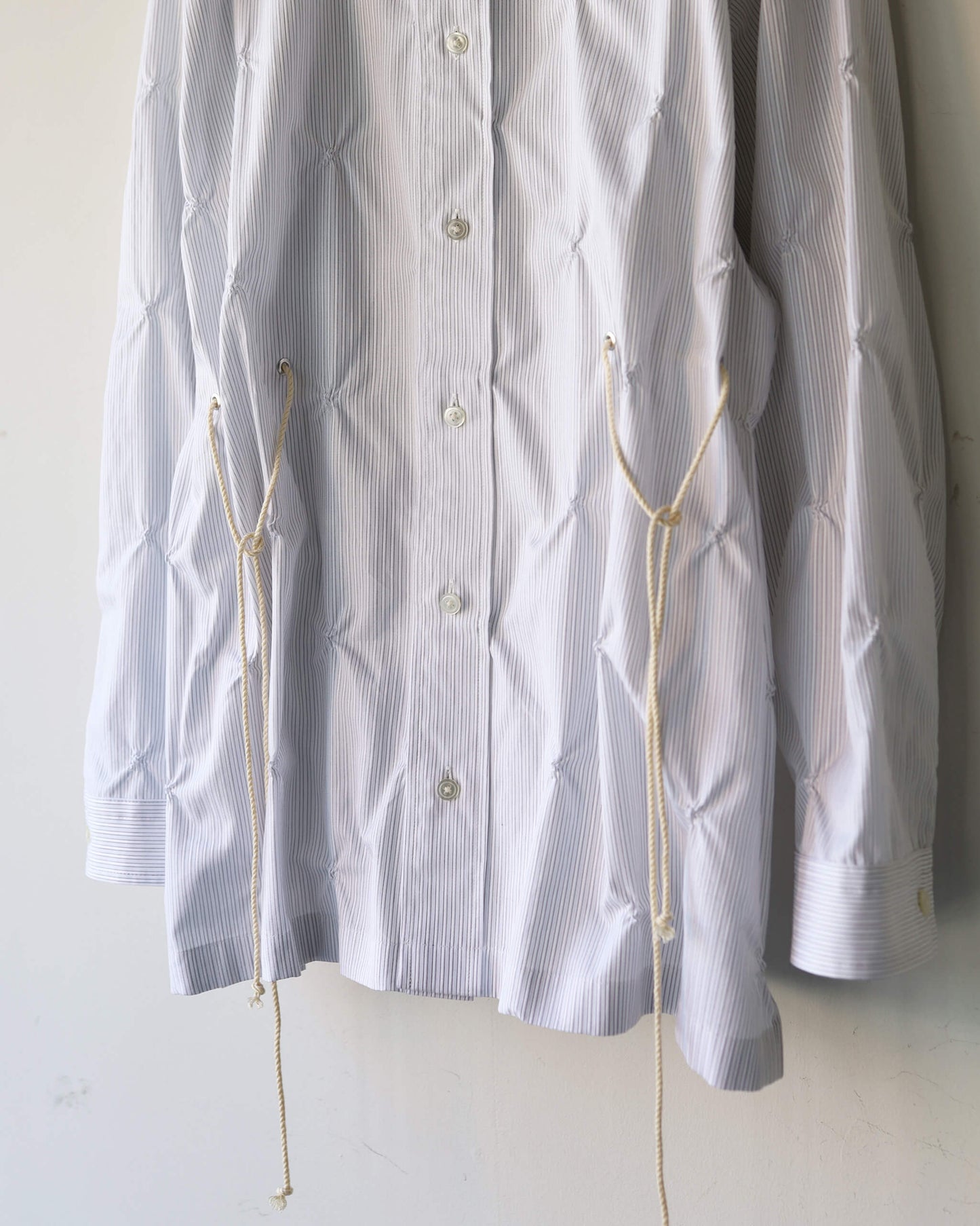 EMBROIDERY CHECK SHIRTS "BLACK STRIPE"