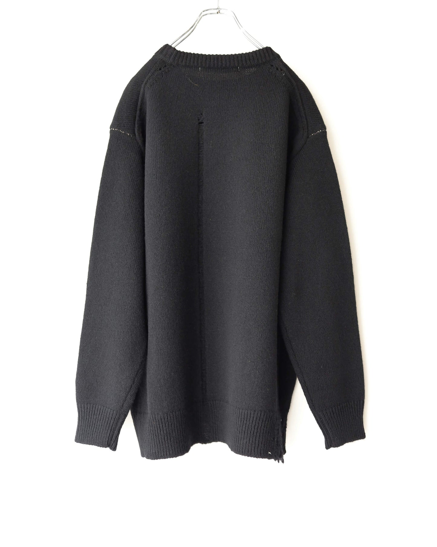 CHUNKY WOOL CASHMERE / CHUNKY CREW "BLACK"