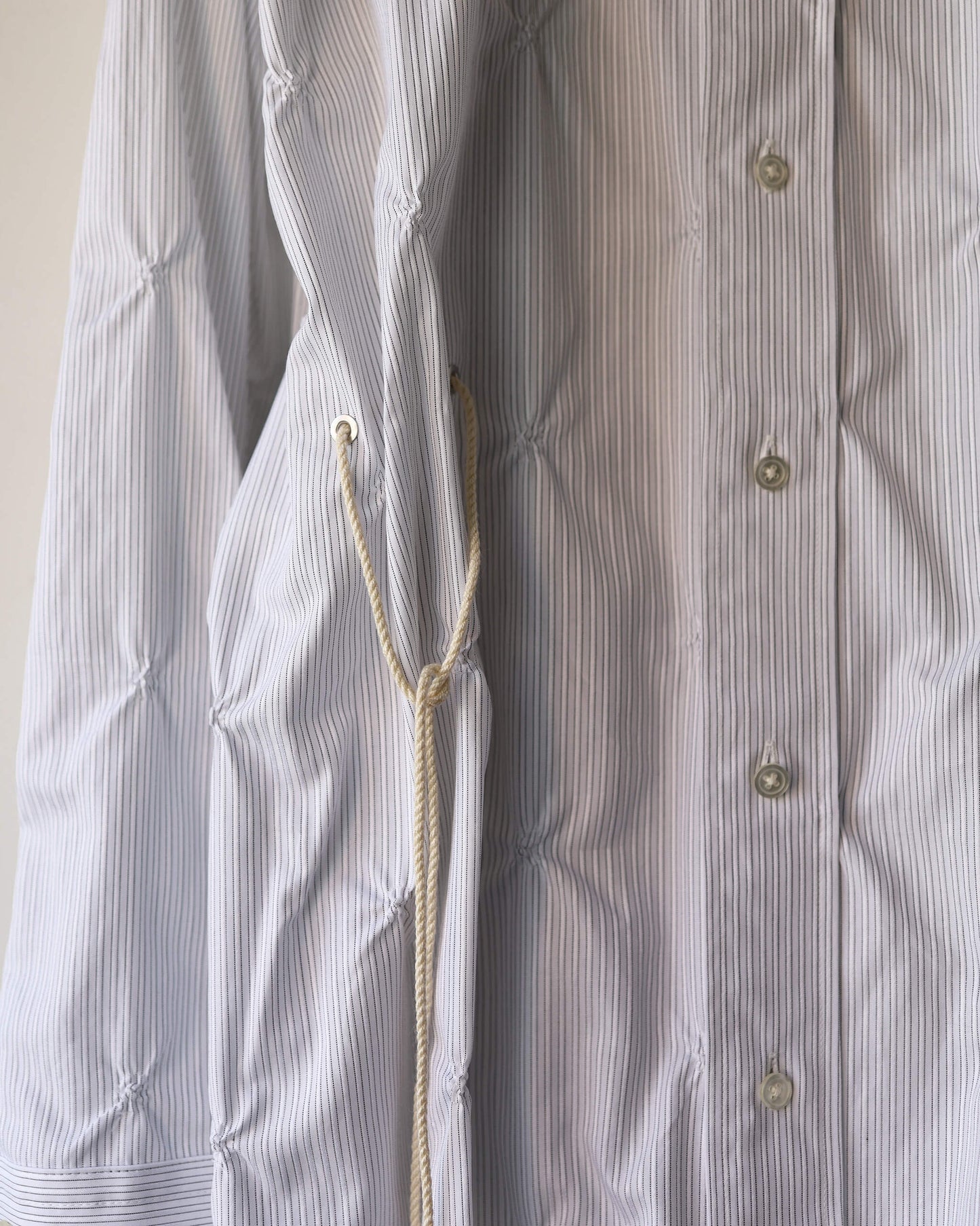 EMBROIDERY CHECK SHIRTS "BLACK STRIPE"