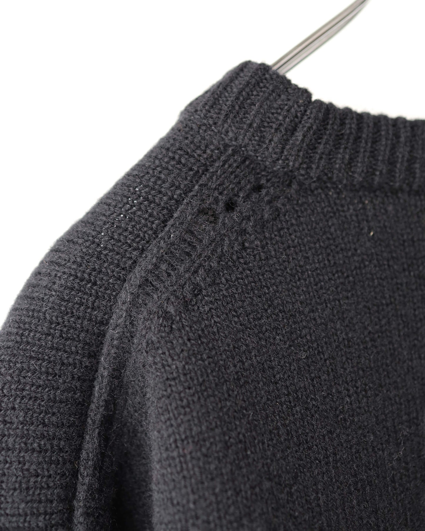 CHUNKY WOOL CASHMERE / CHUNKY CREW "BLACK"