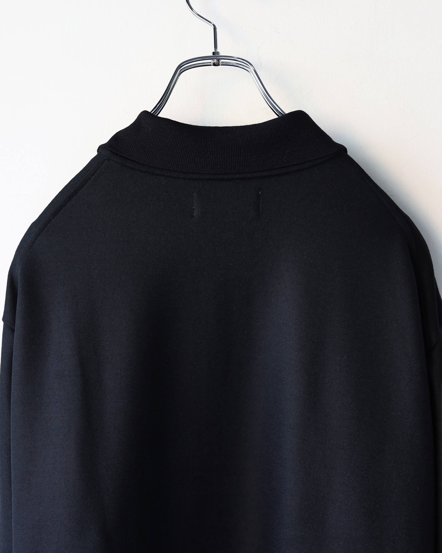 SHIRT CARDIGAN SUPER 140s WOOL KNIT "BLACK"