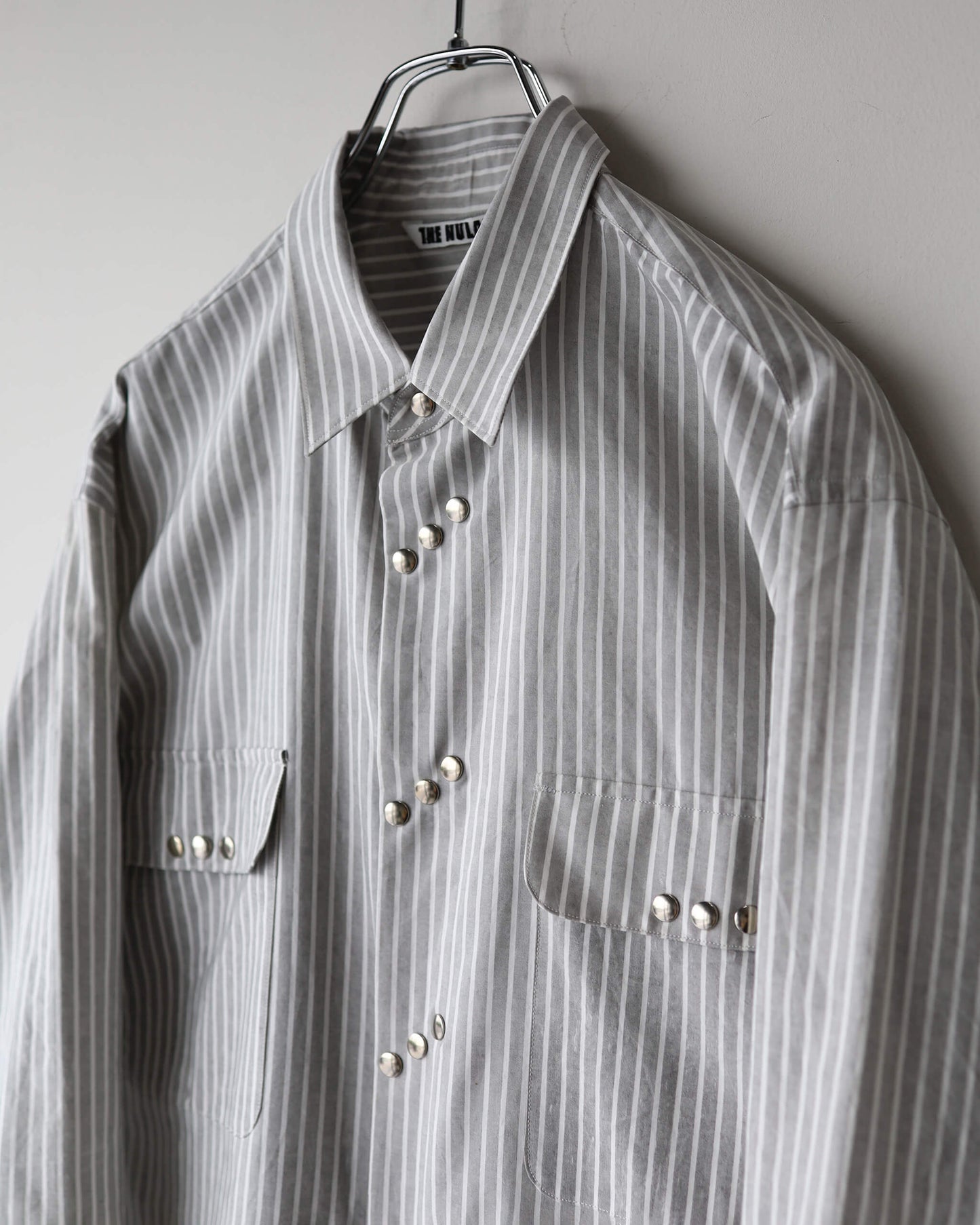 NATURAL DYE PRINT STRIPE SHIRT "KURE"