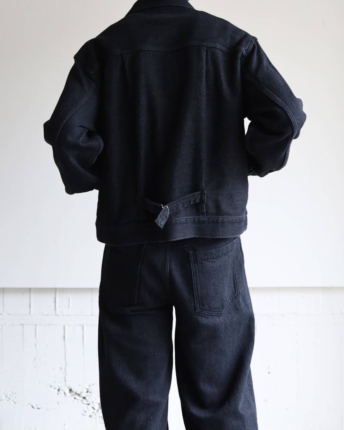 Type 004 Common Jacket "Black On Both Sides Marble Wash"