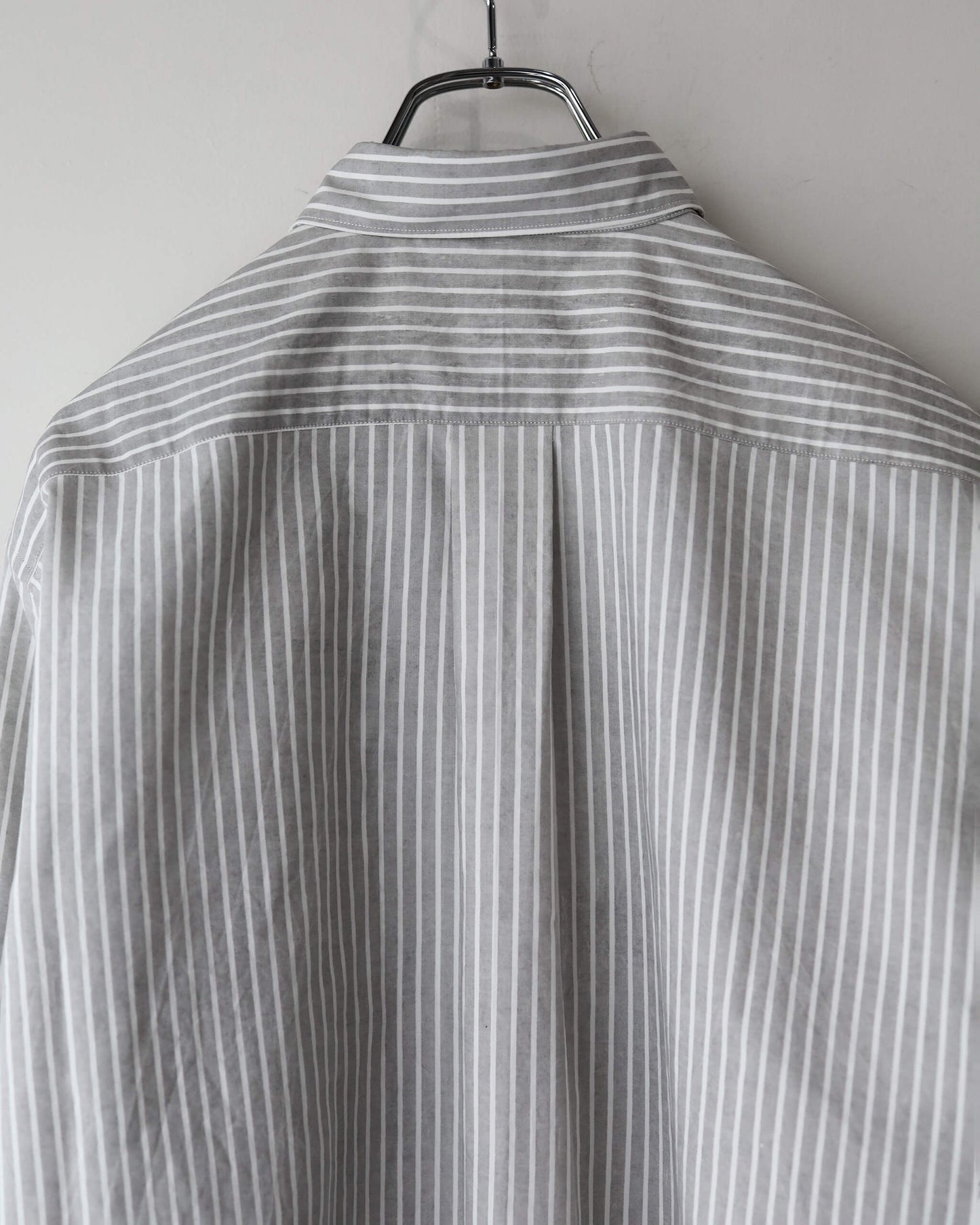 NATURAL DYE PRINT STRIPE SHIRT "KURE"