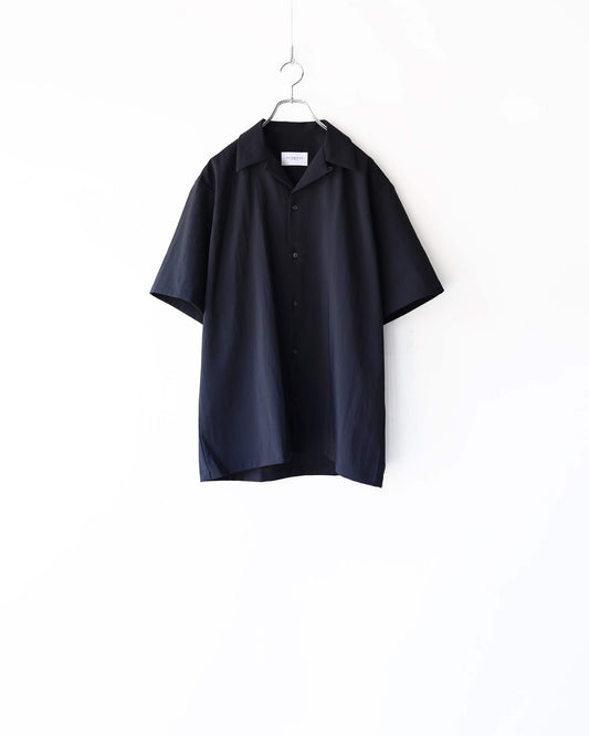 OPEN COLLAR SHIRT "BLACK"