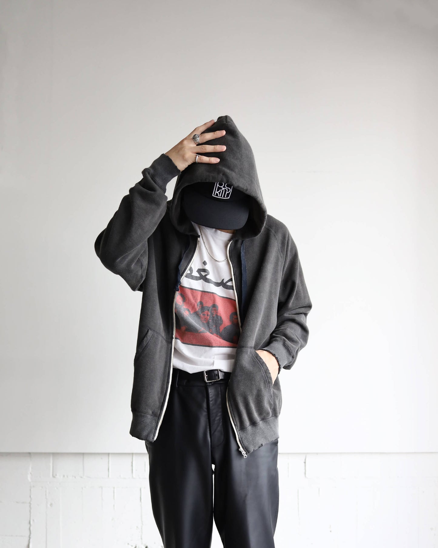 DAMAGE PARKA 20/10 RECYCLE SUVIN ORGANIC COTTON "FADED BLACK"