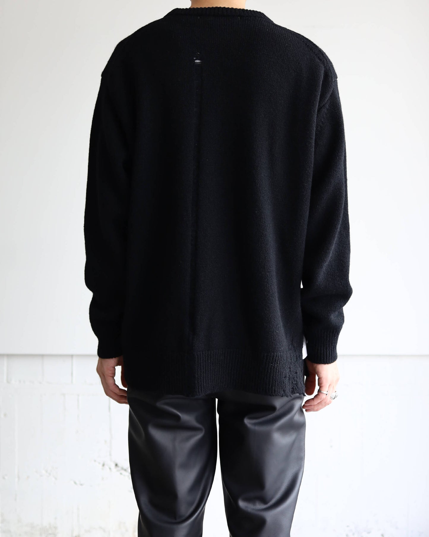 CHUNKY WOOL CASHMERE / CHUNKY CREW "BLACK"