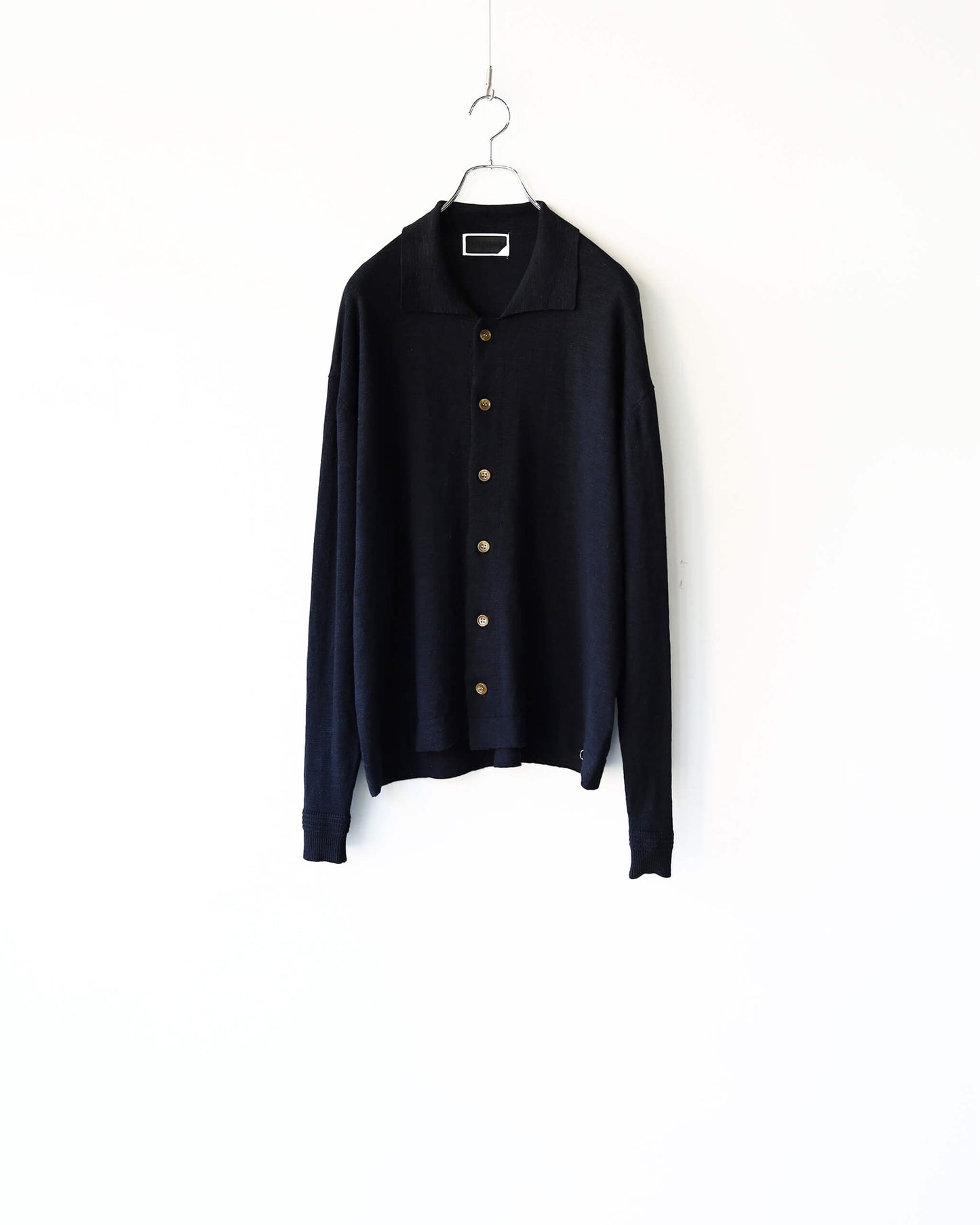 SLAB GAUZE KNIT SHIRT "BLACK"