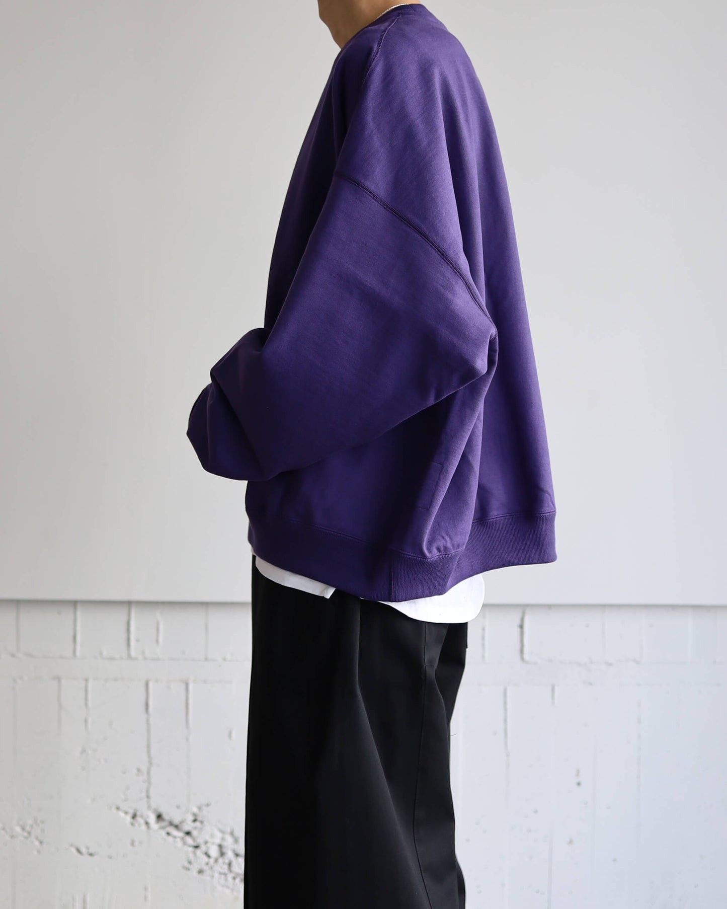 HUGE SWEAT SHORT ORGANIC COTTON HEAVY FLEECE "PURPLE"