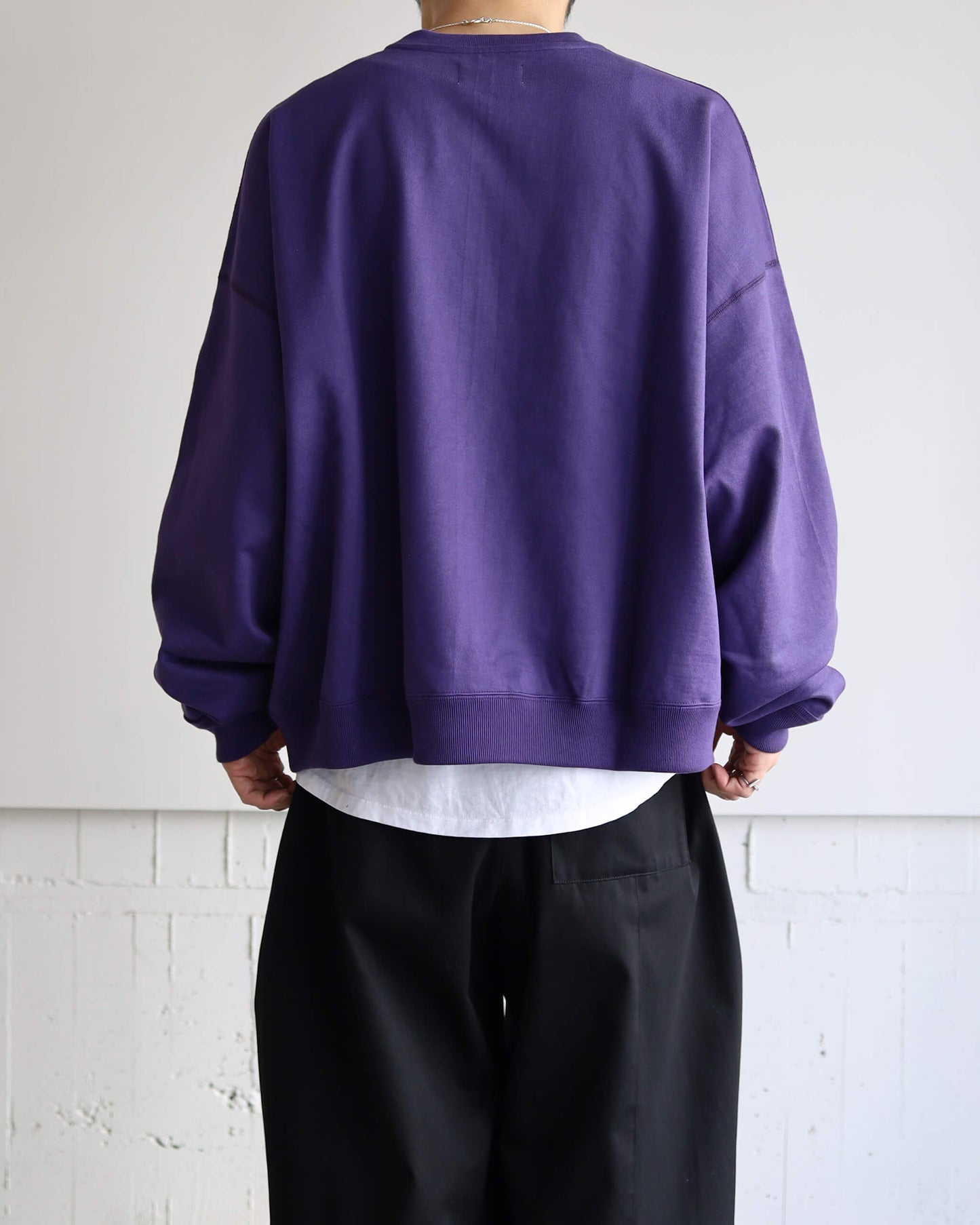 HUGE SWEAT SHORT ORGANIC COTTON HEAVY FLEECE "PURPLE"