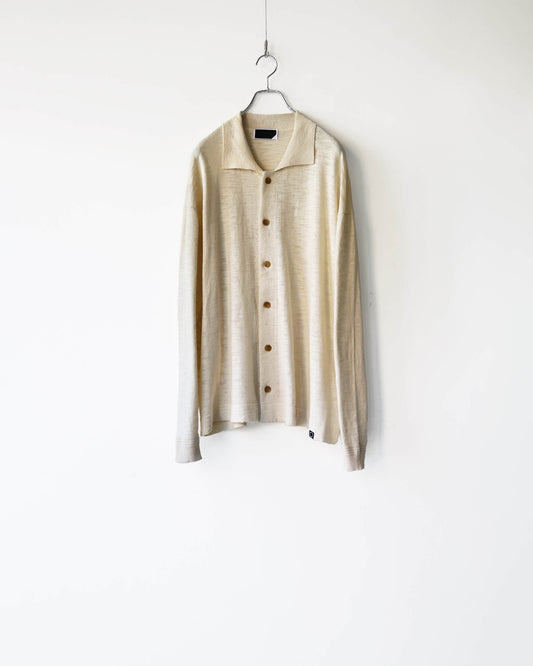 SLAB GAUZE KNIT SHIRT "OFF WHITE"