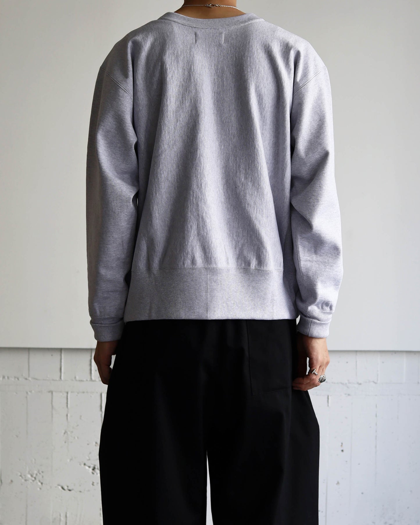 GYM JUMPER ORGANIC COTTON HEAVY FLEECE "ASH GRAY"