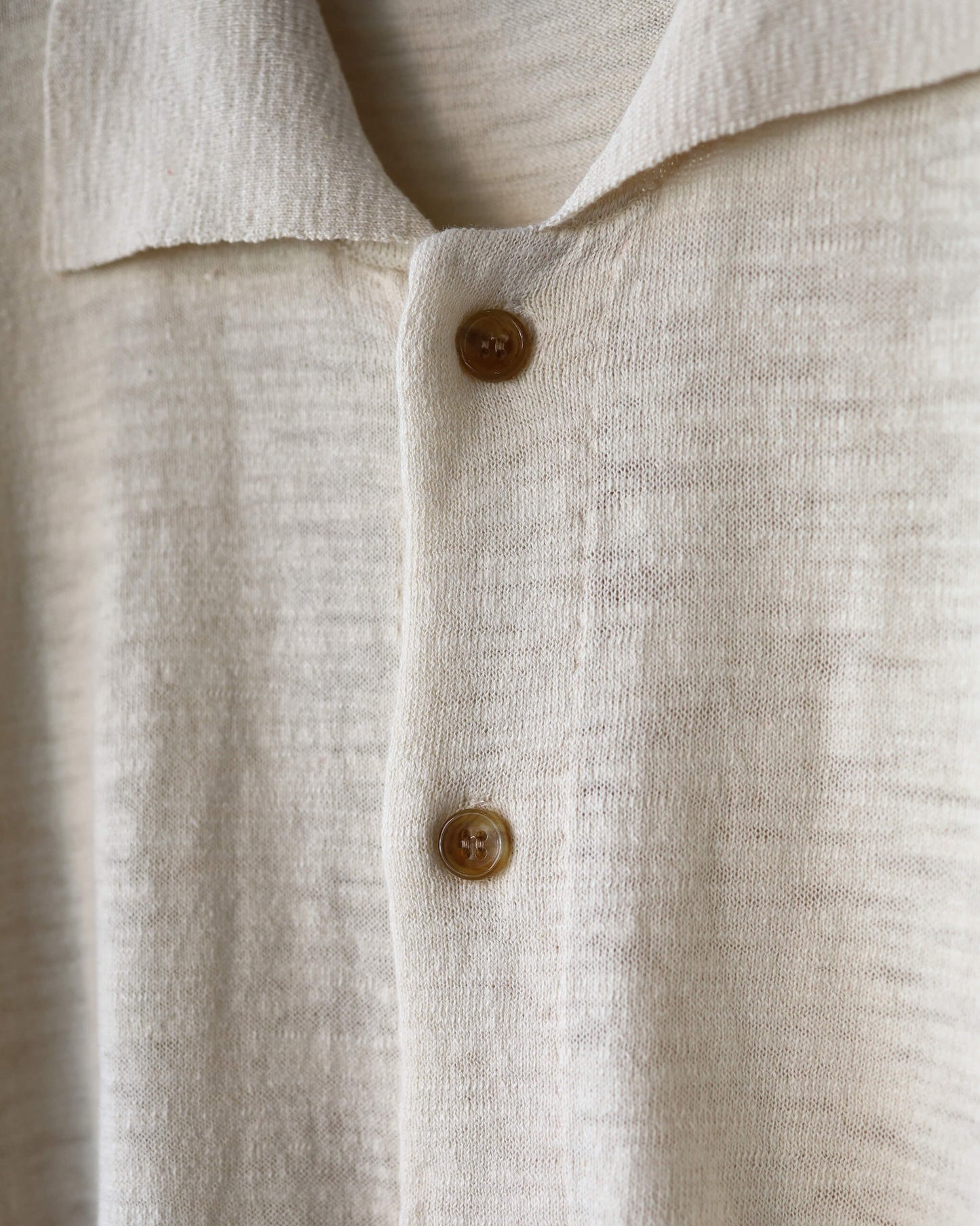 SLAB GAUZE KNIT SHIRT "OFF WHITE"