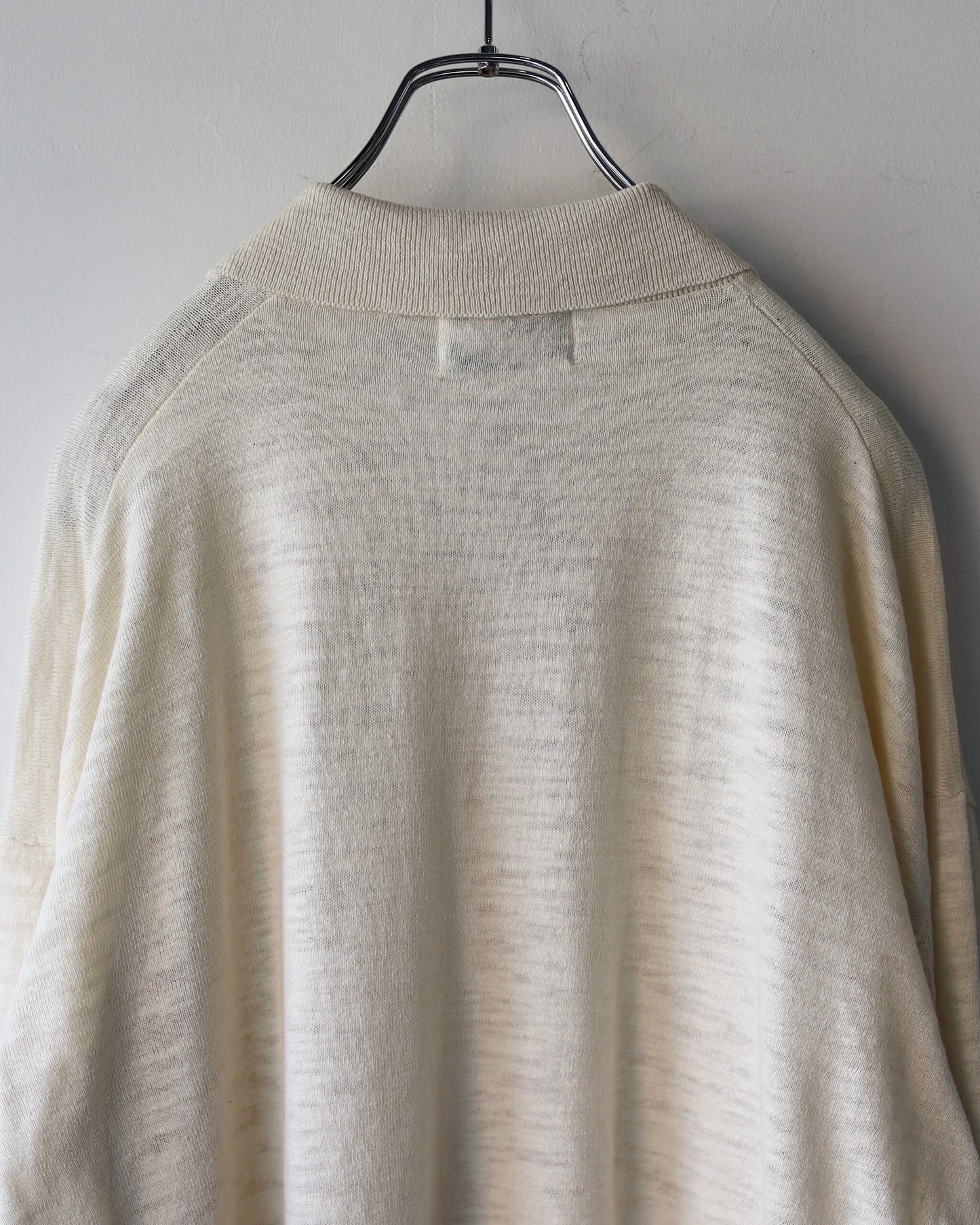 SLAB GAUZE KNIT SHIRT "OFF WHITE"