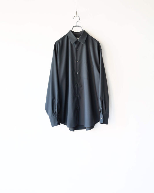 COMFORT FIT SHIRT ORGANIC WOOL 2/80 TROPICAL "CHARCOAL"