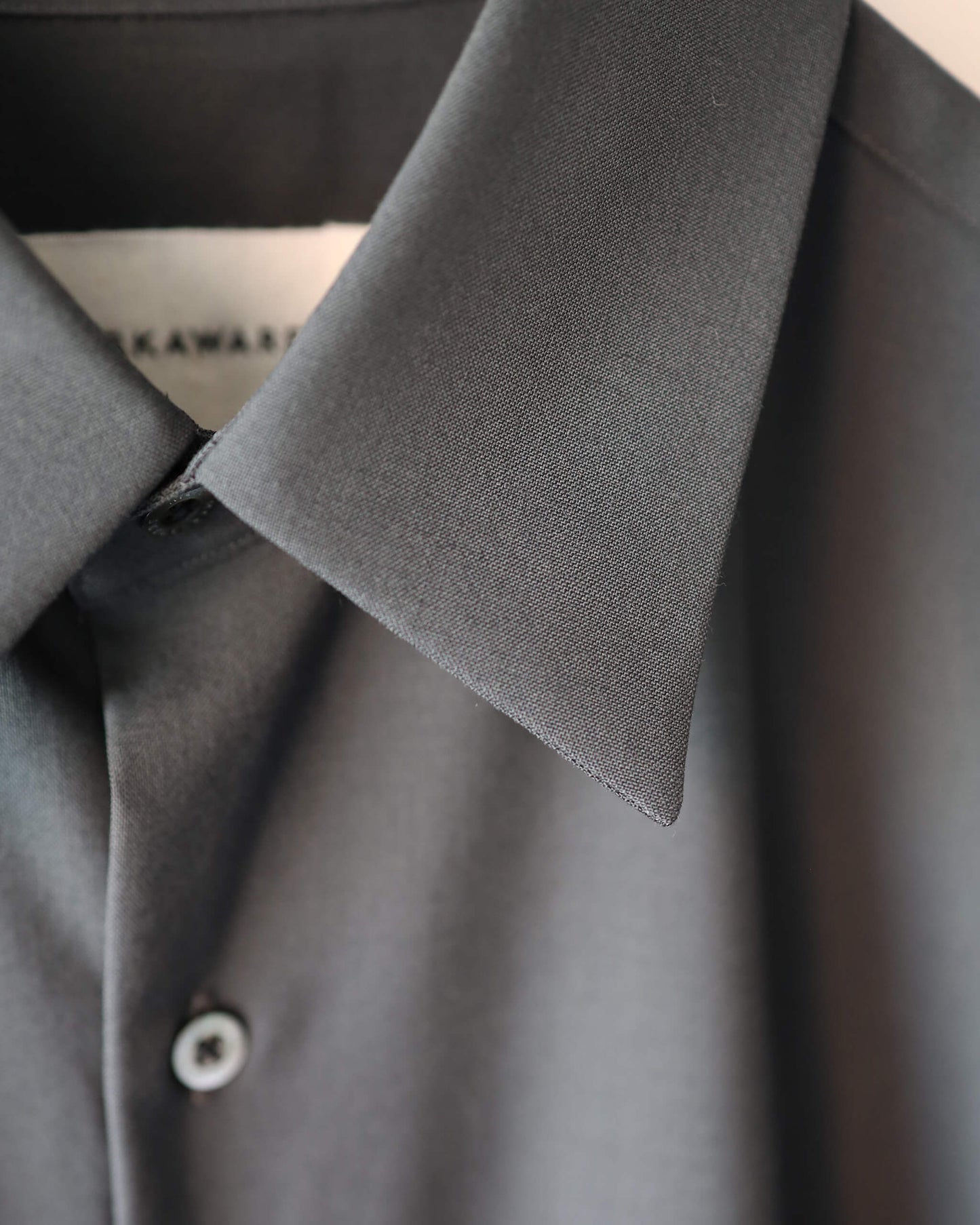 COMFORT FIT SHIRT ORGANIC WOOL 2/80 TROPICAL "CHARCOAL"