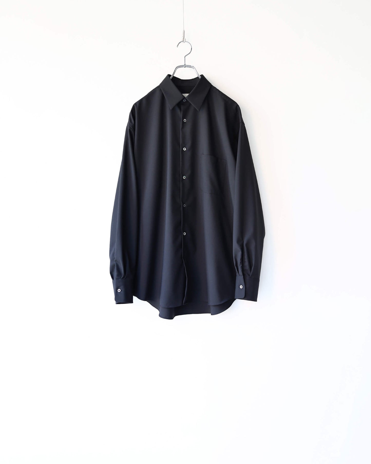 COMFORT FIT SHIRT ORGANIC WOOL 2/80 TROPICAL "BLACK"