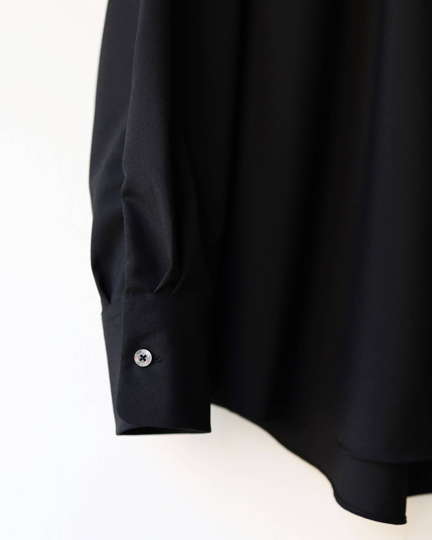 COMFORT FIT SHIRT ORGANIC WOOL 2/80 TROPICAL "BLACK"