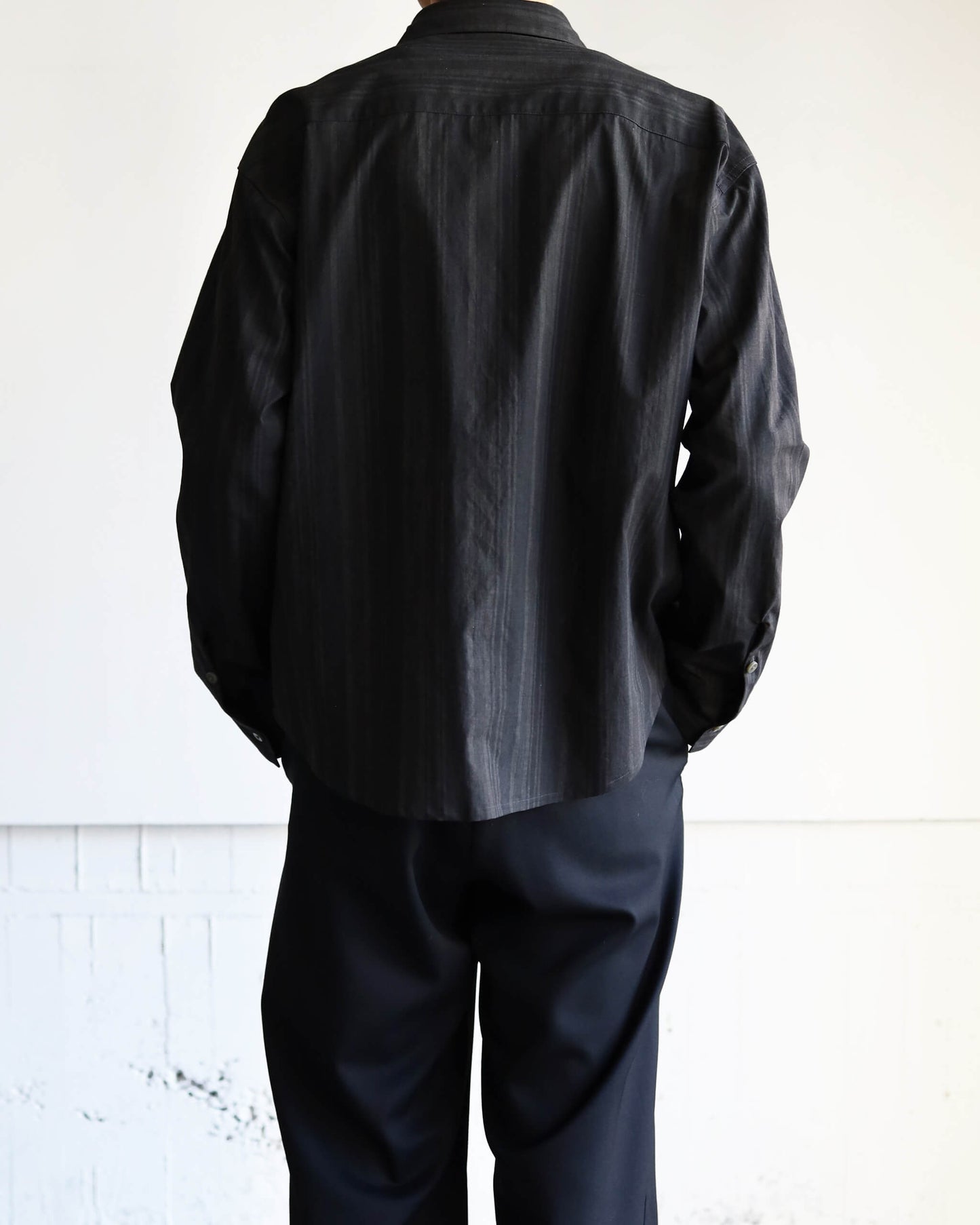 MADRAS STRIPE SHIRTS LS "BLACK STRIPE"