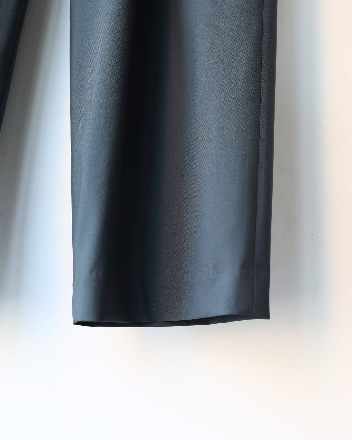 DOUBLE PLEATED EASY TROUSERS ORGANIC WOOL 2/80 TROPICAL "CHARCOAL"