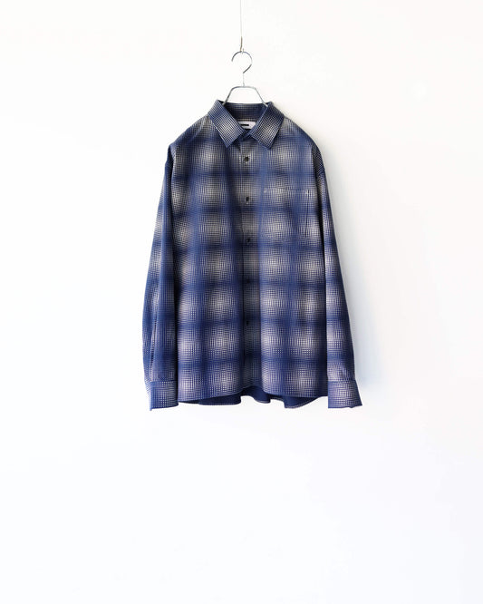 FLANNEL SHIRT "NAVY × WHITE"