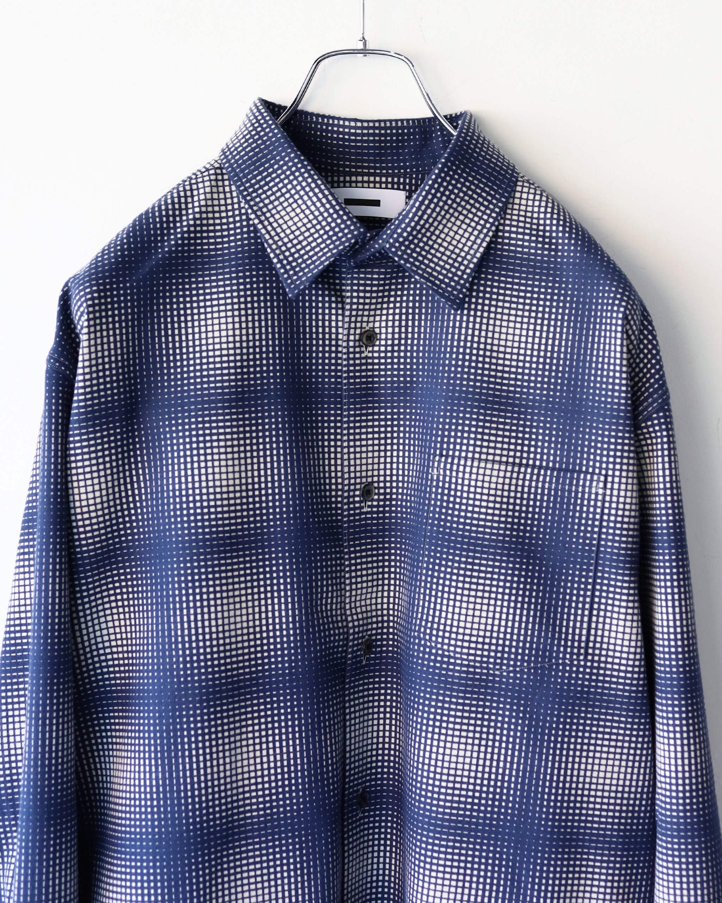 FLANNEL SHIRT "NAVY × WHITE"