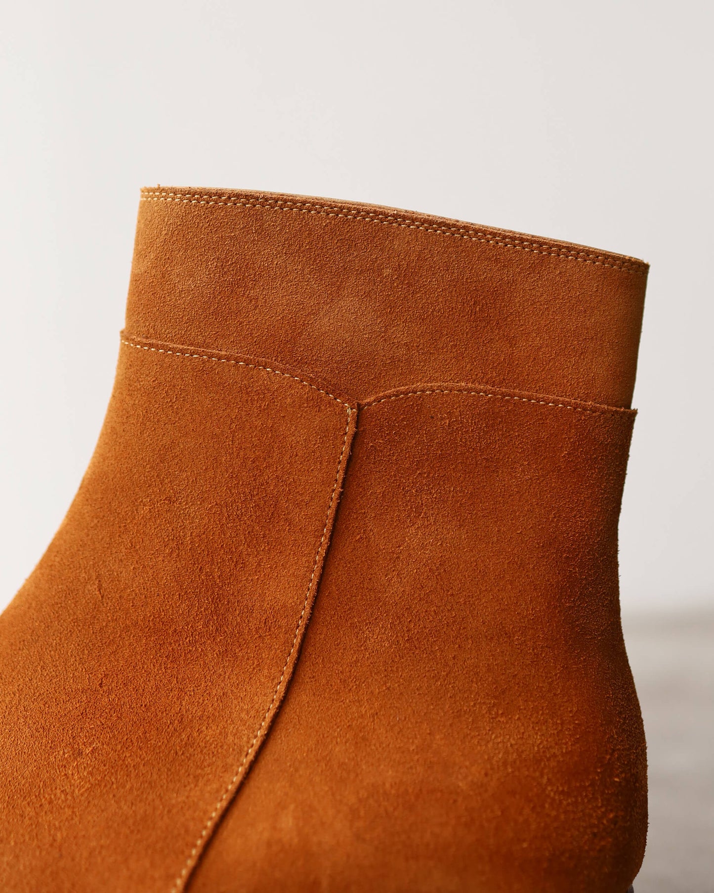 Side Zip Boots - Calf Suede "Camel"