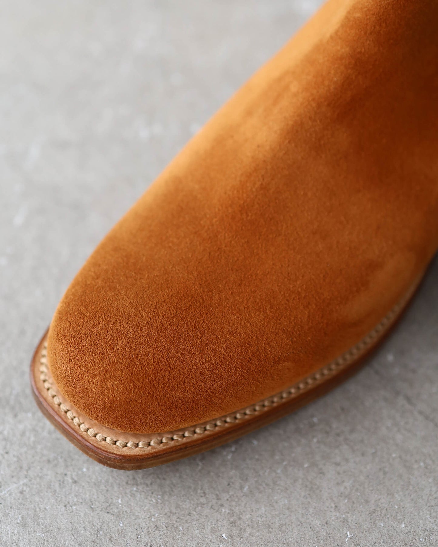 Side Zip Boots - Calf Suede "Camel"