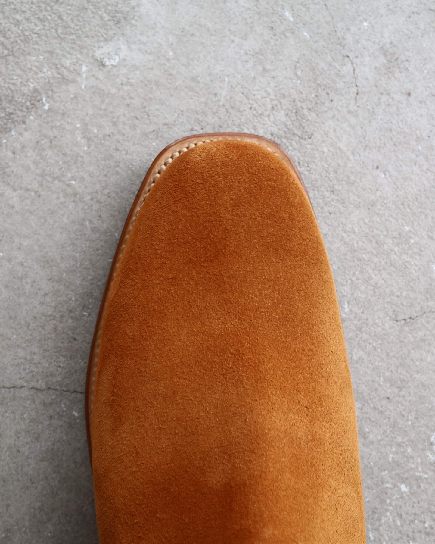 Side Zip Boots - Calf Suede "Camel"