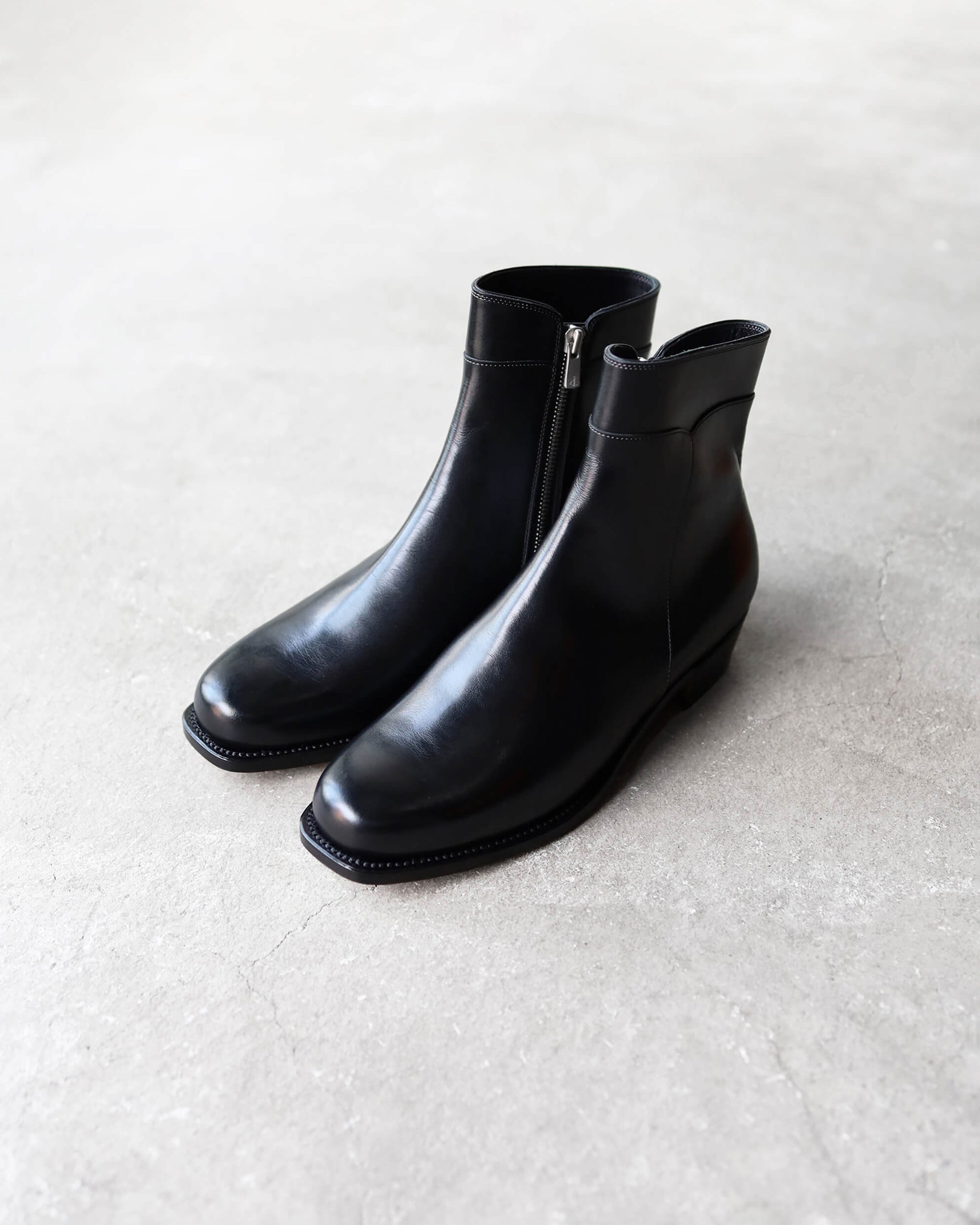 Post Production Side Zip Boots (Italian Calf) 