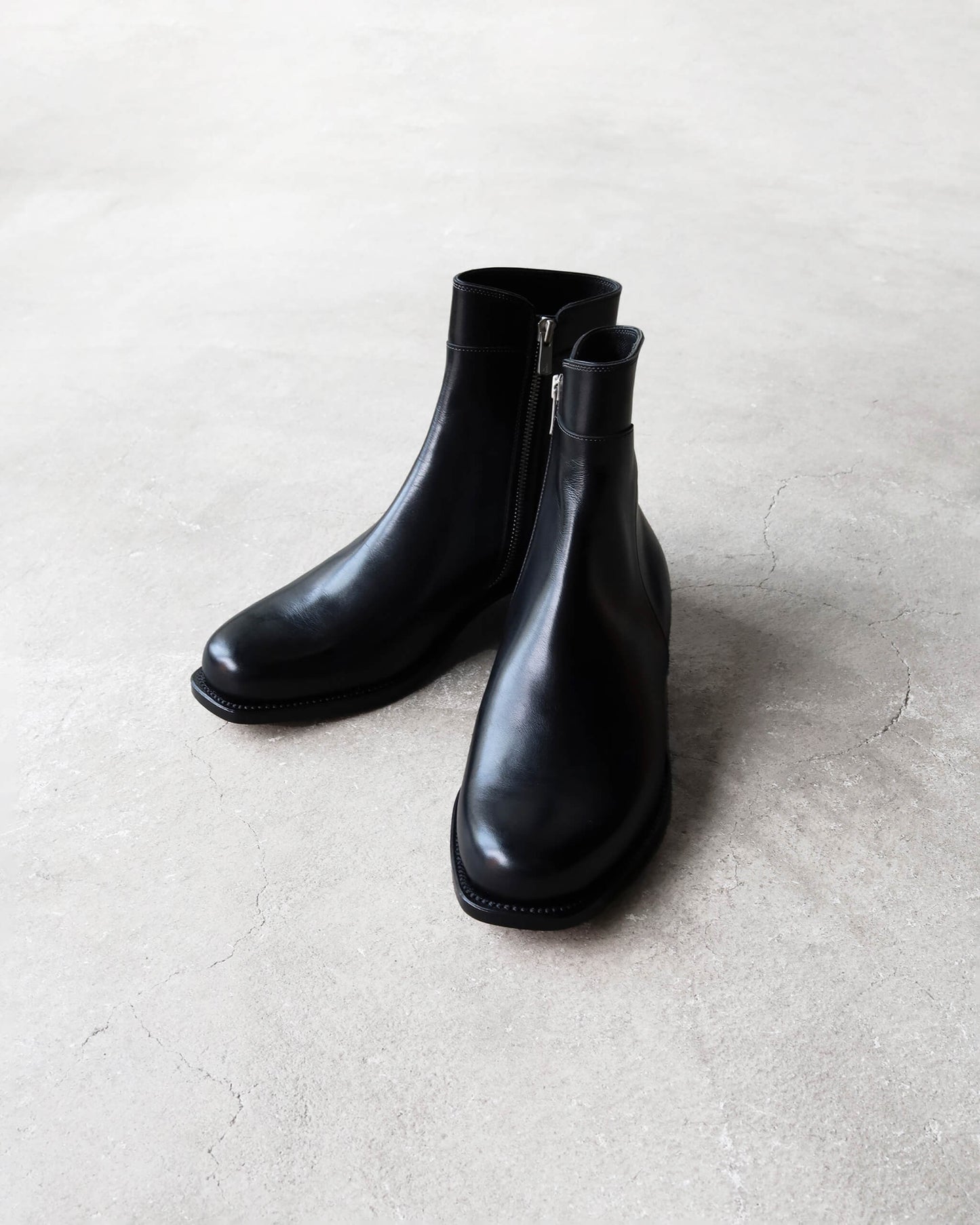 Side Zip Boots - Italian Calf "Black"