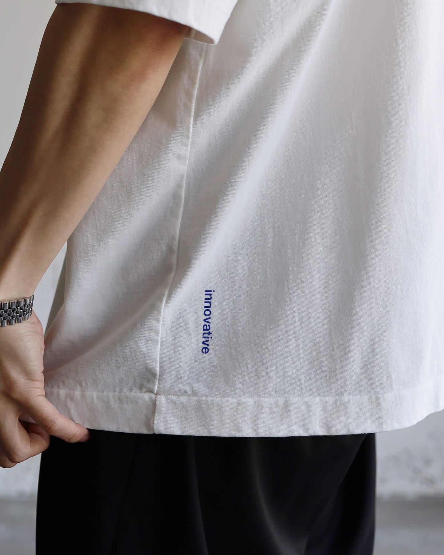 DRY COTTON JERSEY / CREW NECK T-SHIRT "WHITE"