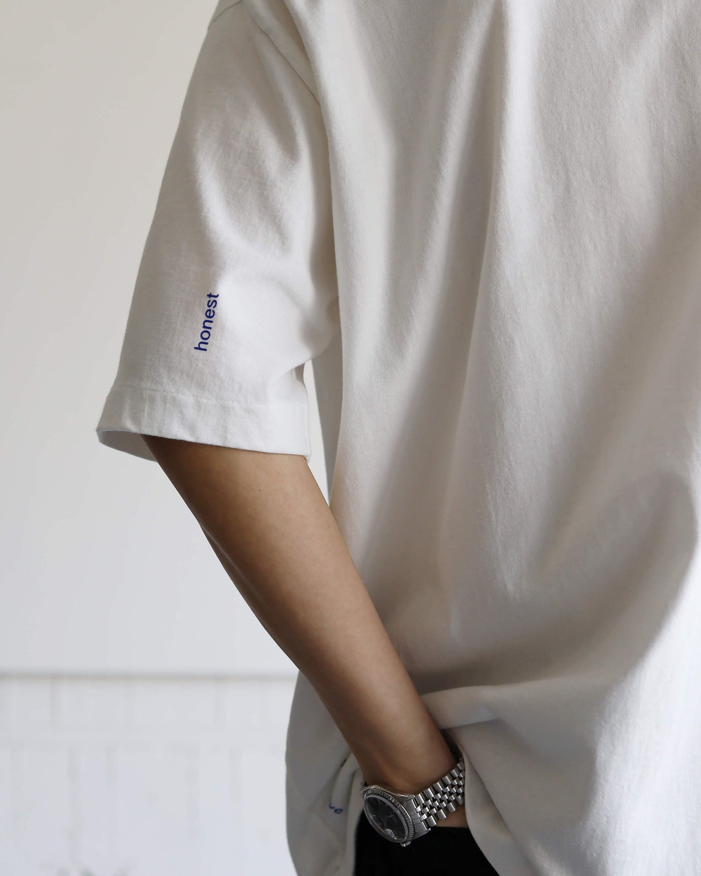 DRY COTTON JERSEY / CREW NECK T-SHIRT "WHITE"