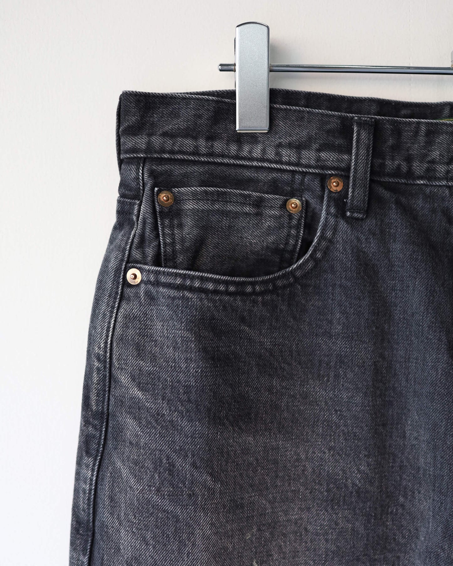 SELVEDGE DENIM 5POCKET PANTS "BLACK"