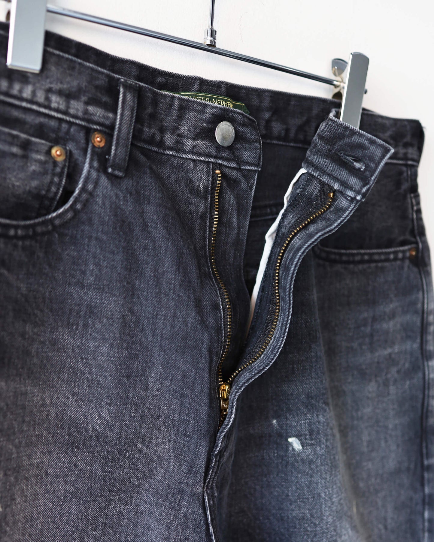 SELVEDGE DENIM 5POCKET PANTS "BLACK"